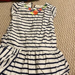 J-Crew, kids , size 12 , dress , striped, cotton